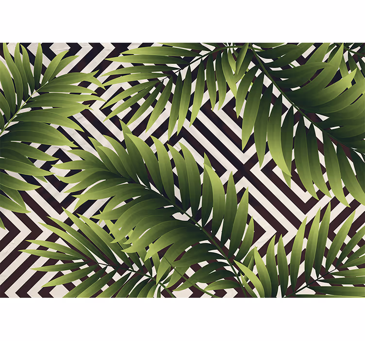 Nature wall mural tropical leaf art print - TenStickers