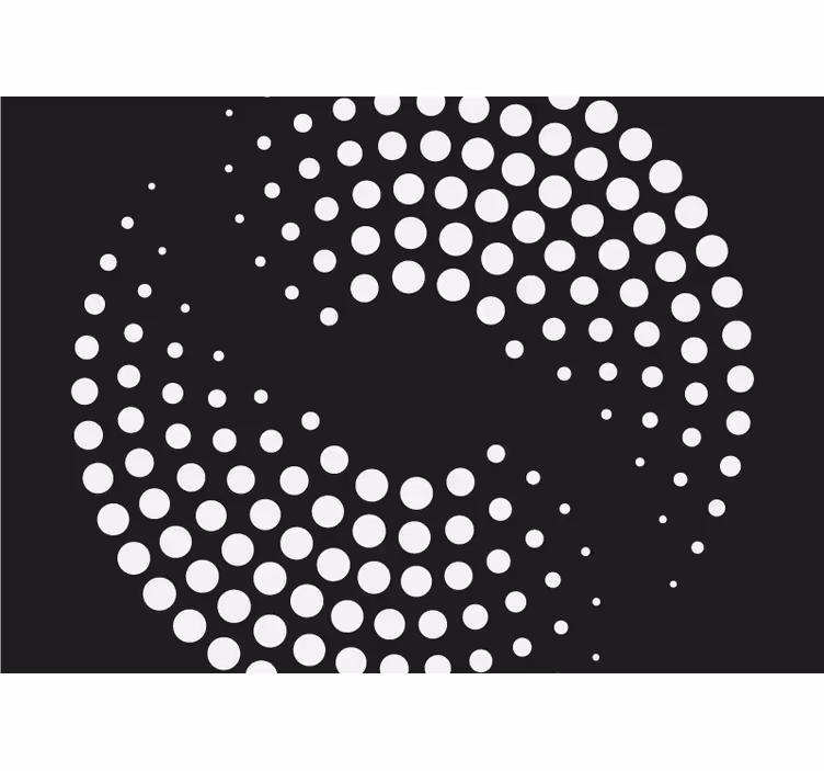 Dynamic white dotted design wall mural - TenStickers