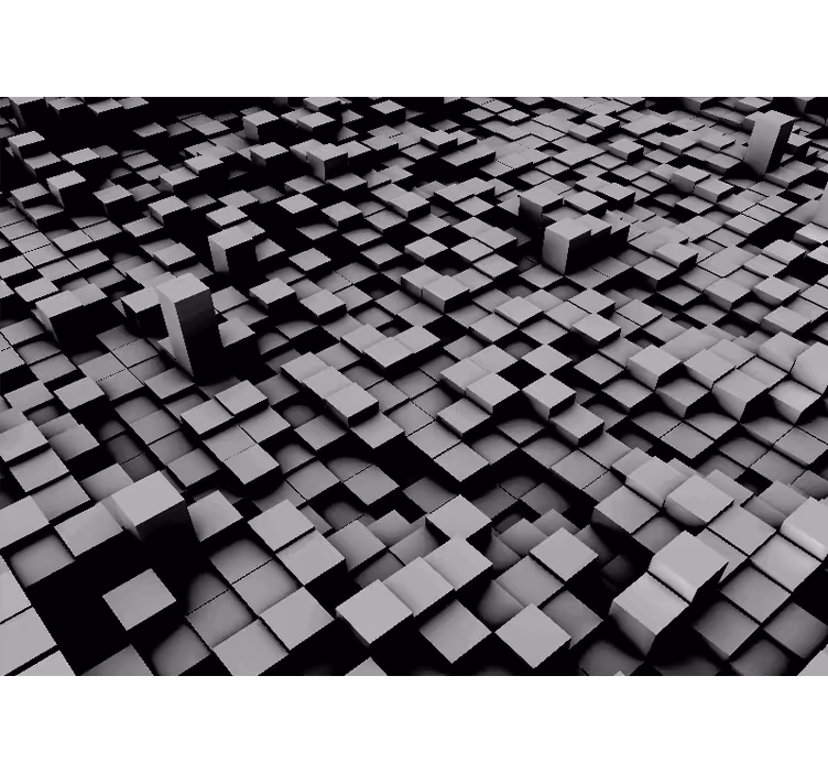 Abstract wall mural in geometric block design - TenStickers