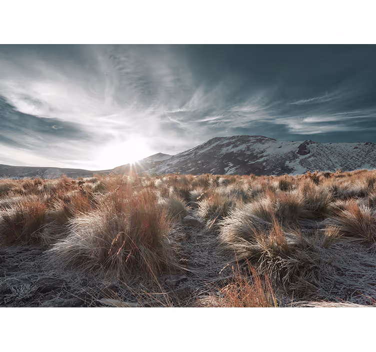 Landscape wall mural mountain sunrise view - TenStickers