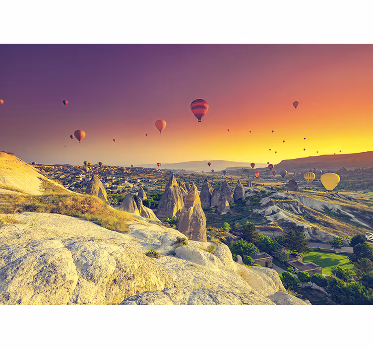 Cappadocia hot air landscape wall mural - TenStickers