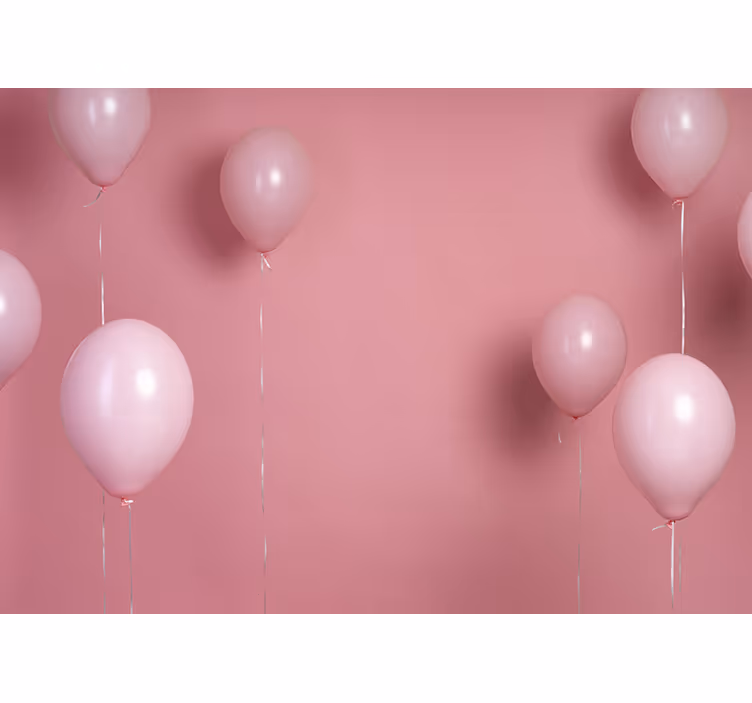 Pink balloons and background Kids wall Murals - TenStickers