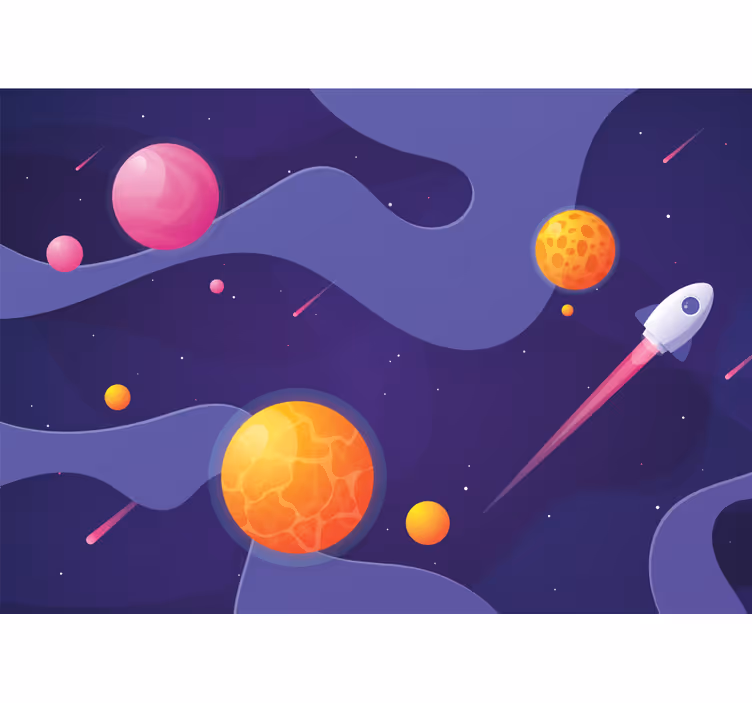 Child's Cosmic Adventure space wall mural - TenStickers