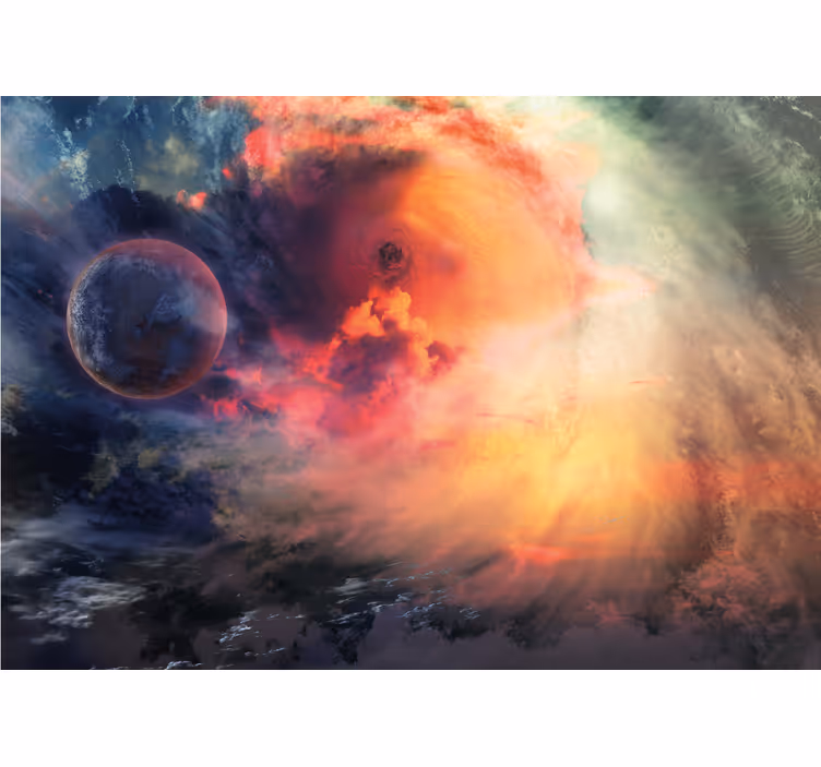 Space wall mural cosmic swirling nebula - TenStickers