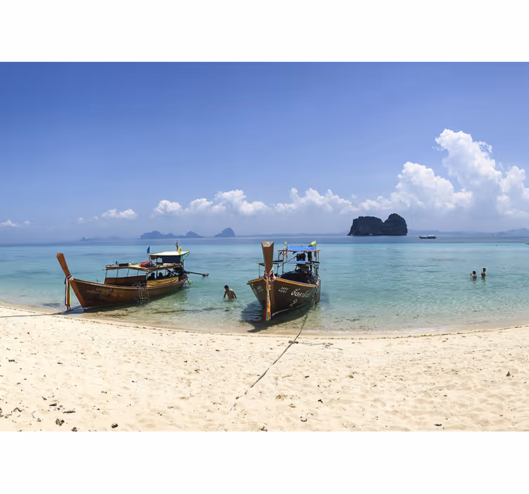 Landscape wall mural tropical beach scene - TenStickers