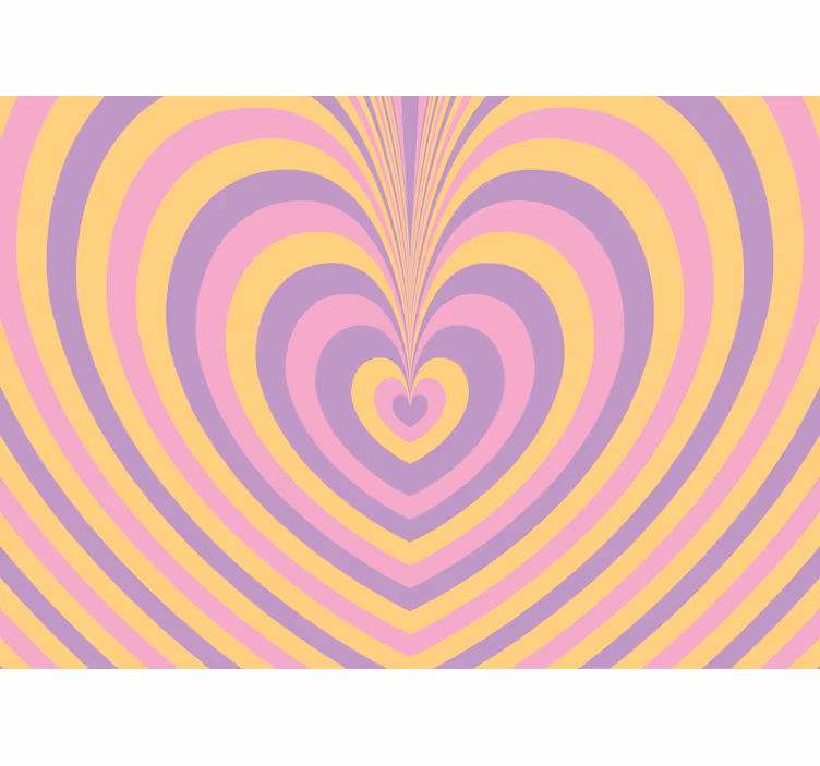 Love wall mural heart pattern design - TenStickers