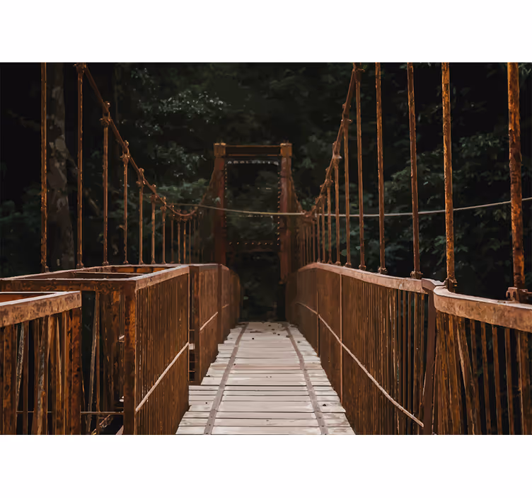 Nature wall mural bridges in nature - TenStickers