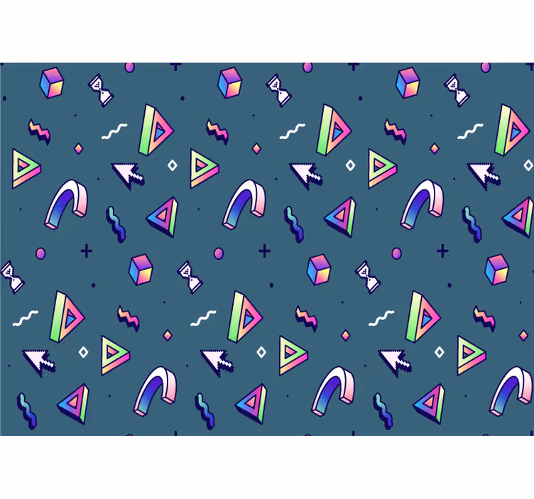 Love wall mural geometric shape adventure - TenStickers
