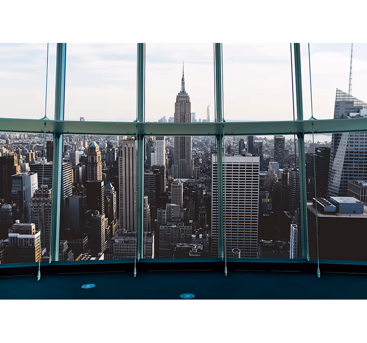 New york wall mural empire state skyline - TenStickers