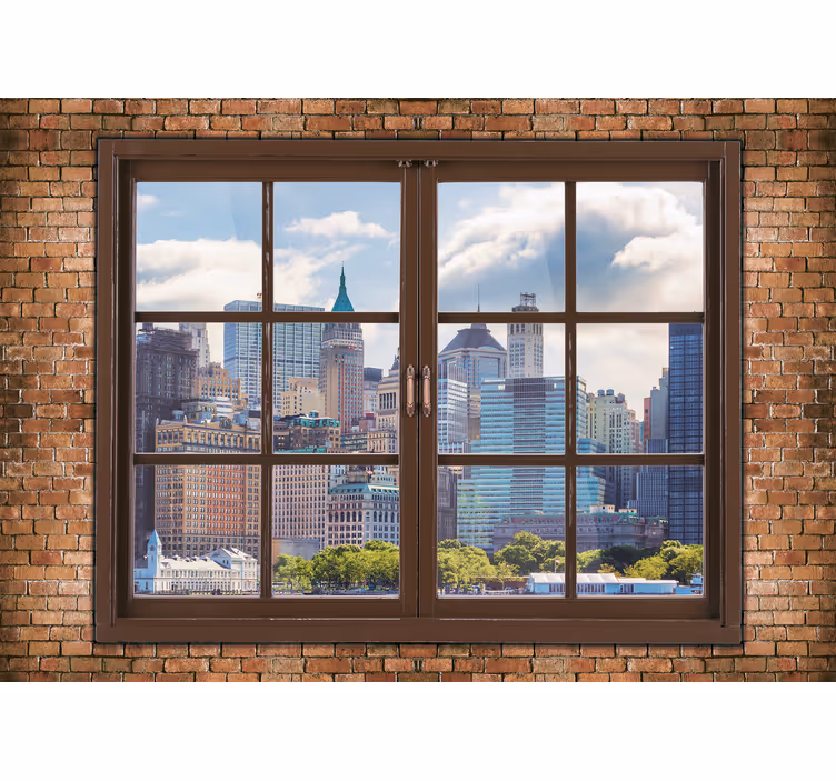 New york wall mural skyline views of manhattan - TenStickers