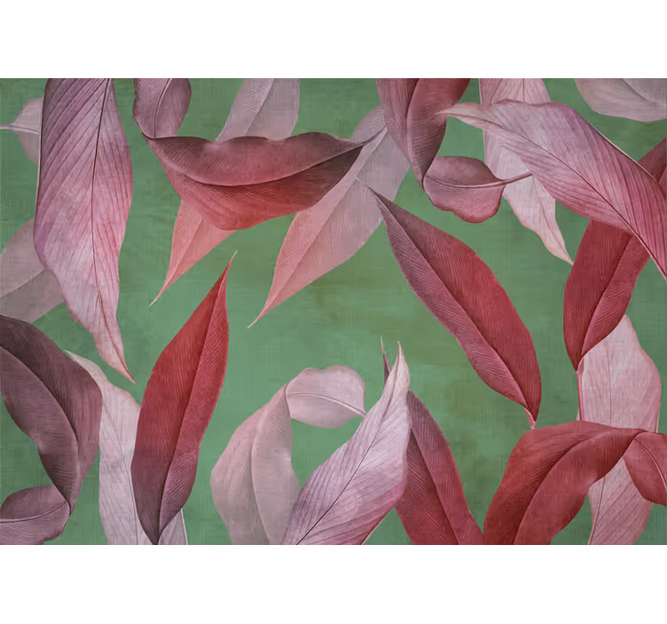 Orchid Leaf Design flower wall mural - TenStickers