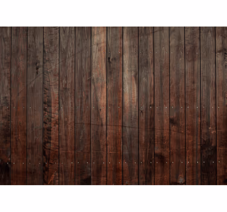 Stone wall mural with elegant wood panels - TenStickers