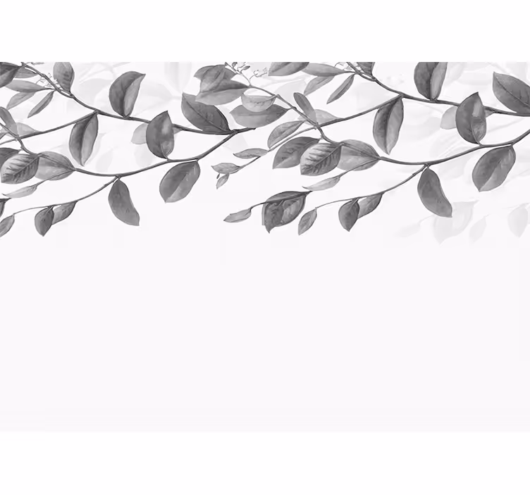 Tree wall mural with elegant leaf design - TenStickers