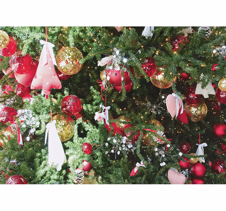 Christmas wall mural with festive holiday decor - TenStickers