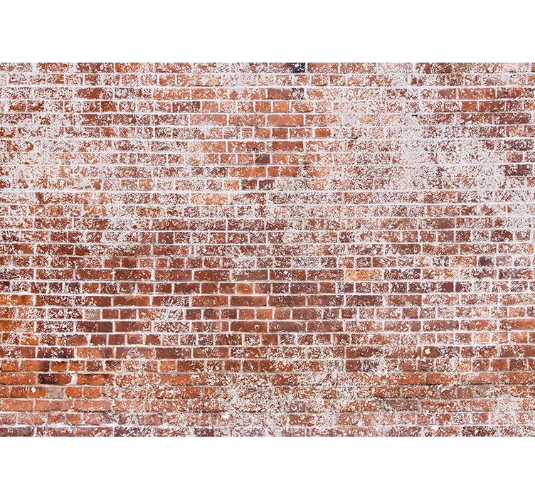 Brick wall mural textured red wall design - TenStickers