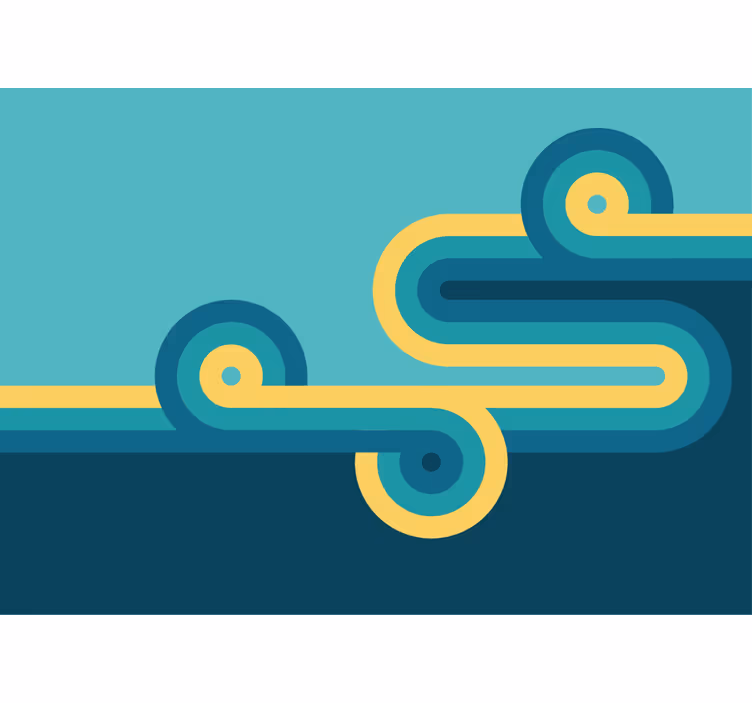 Abstract wall mural arched line designs - TenStickers