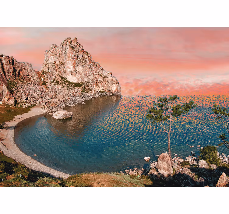 Tranquil ocean perspective landscape wall mural - TenStickers