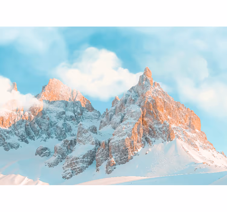 Mountain wall mural regal frosty summits - TenStickers