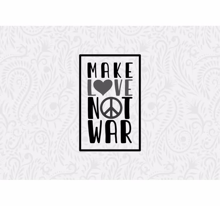 Love wall mural make love not war - TenStickers