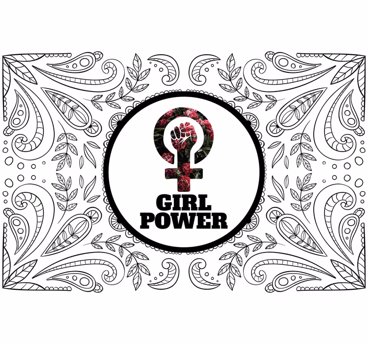 Phrase wall mural empowering women statement - TenStickers