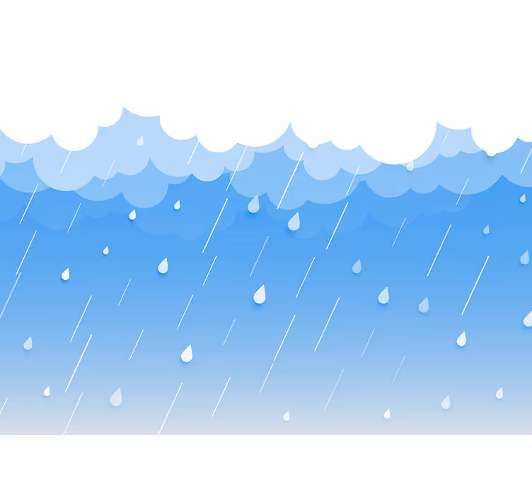 Clouds with rainfall background Bathroom Murals - TenStickers