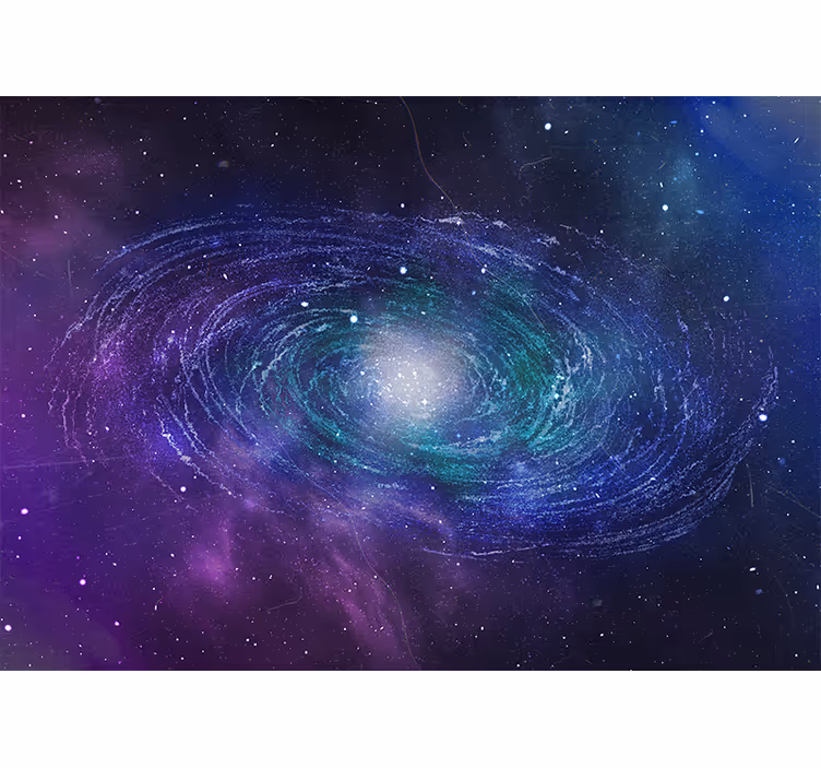 Space wall mural galactic spin - TenStickers