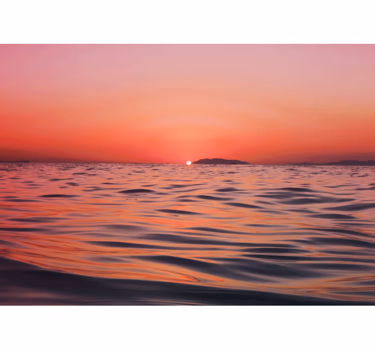 Ocean wall mural twilight over the sea - TenStickers