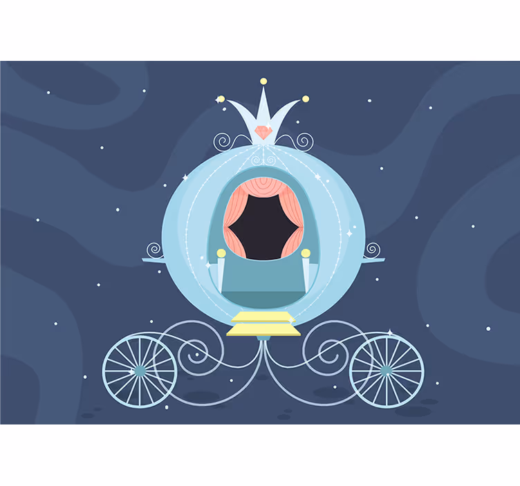 Fairy Tale Carriage childrens wall mural - TenStickers