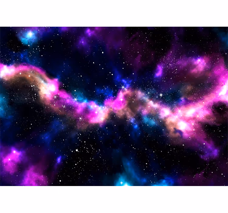 Space wall mural cosmic nebula landscape - TenStickers