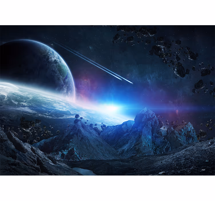 Space wall mural astral planetary scene - TenStickers