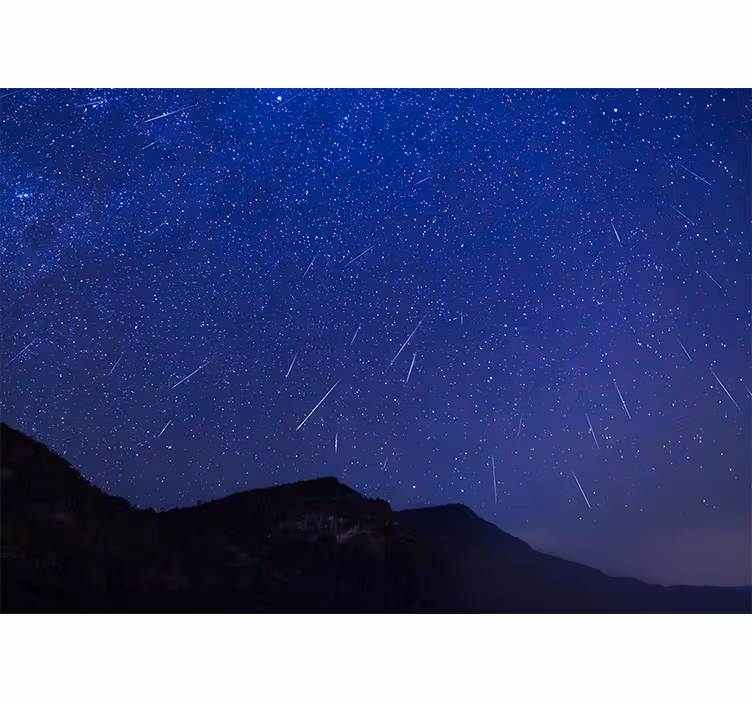 Mountain wall mural celestial comets night - TenStickers