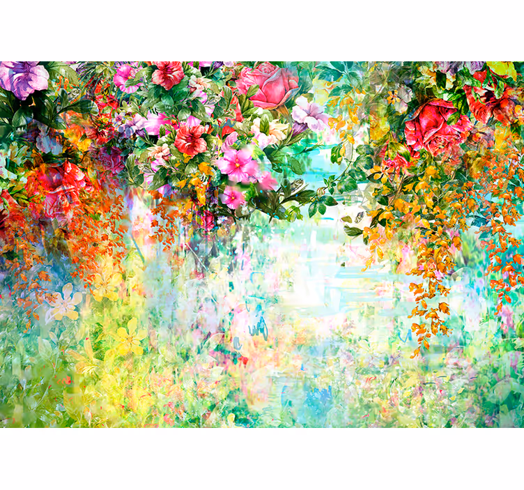 Flower wall mural floral blossom design - TenStickers