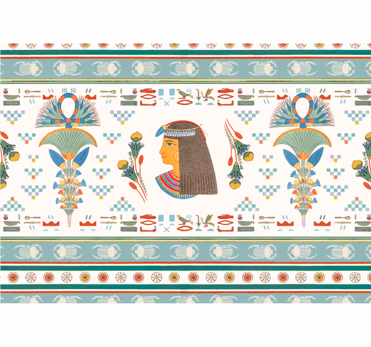Art wall mural egyptian woman profile - TenStickers