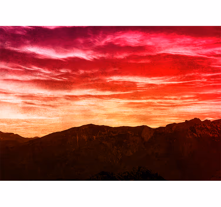 Regal mountain twilight mountain wall mural - TenStickers