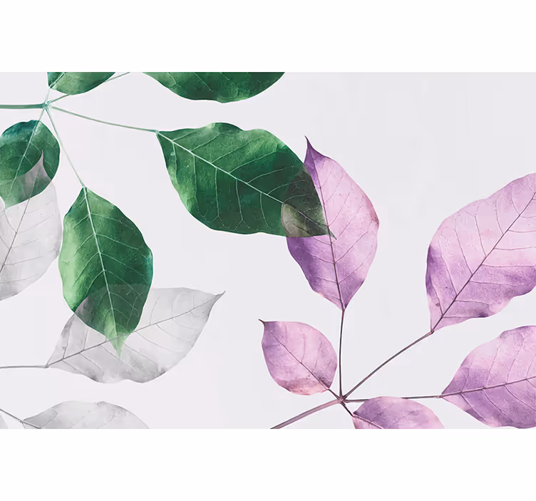 Nature wall mural with leafy botanical touches - TenStickers