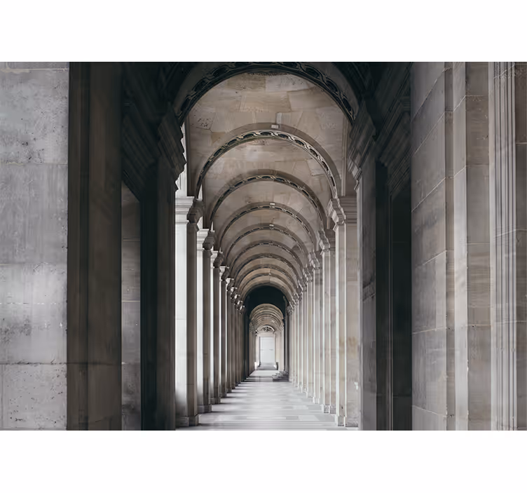Ancient cement arches depth 3D Wall Mural - TenStickers
