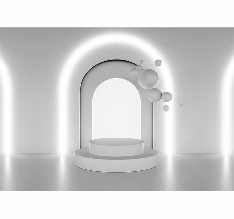 Abstract wall mural geometric arch design - TenStickers