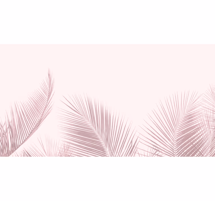 Tree wall mural palm leaf silhouettes - TenStickers
