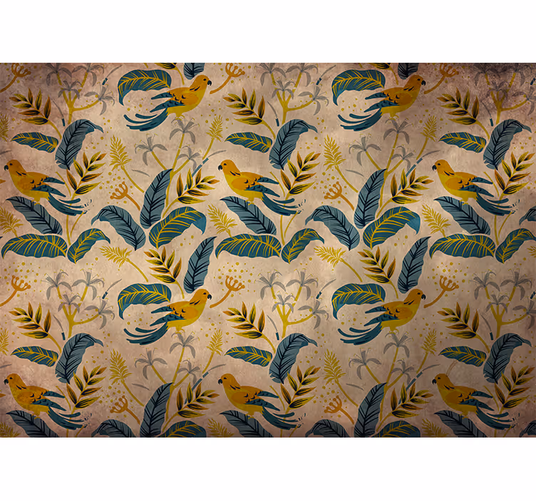 Tropical Bird Pattern animal wall mural - TenStickers