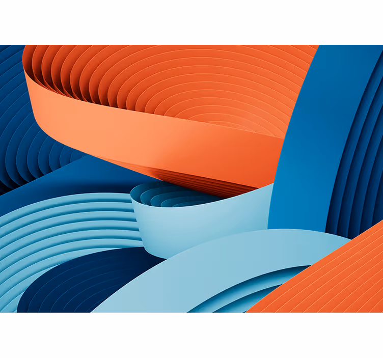 Abstract wall mural with dynamic paper layers - TenStickers