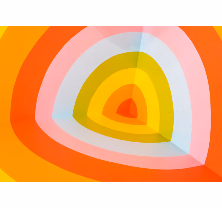 Abstract wall mural colorful layered arches - TenStickers