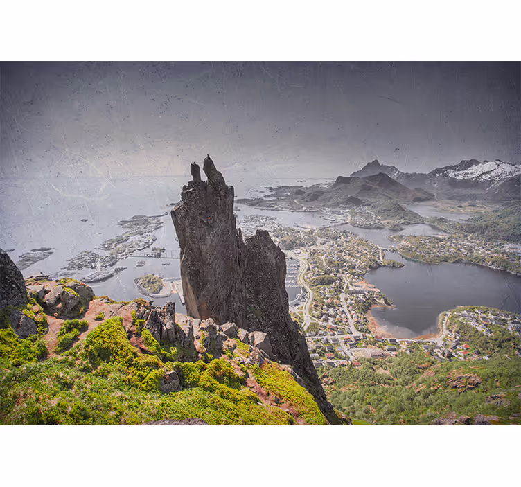 Majestic rock formation landscape wall mural - TenStickers