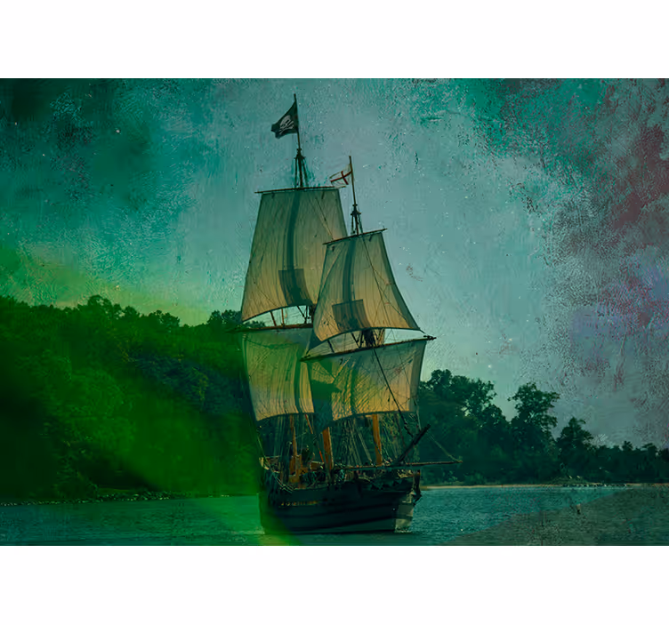 Sailing vessel vehicle wall mural - TenStickers