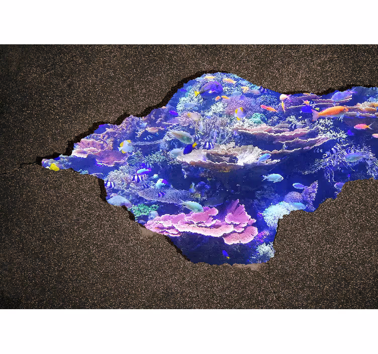 Nature wall mural beneath the waves coral scene - TenStickers