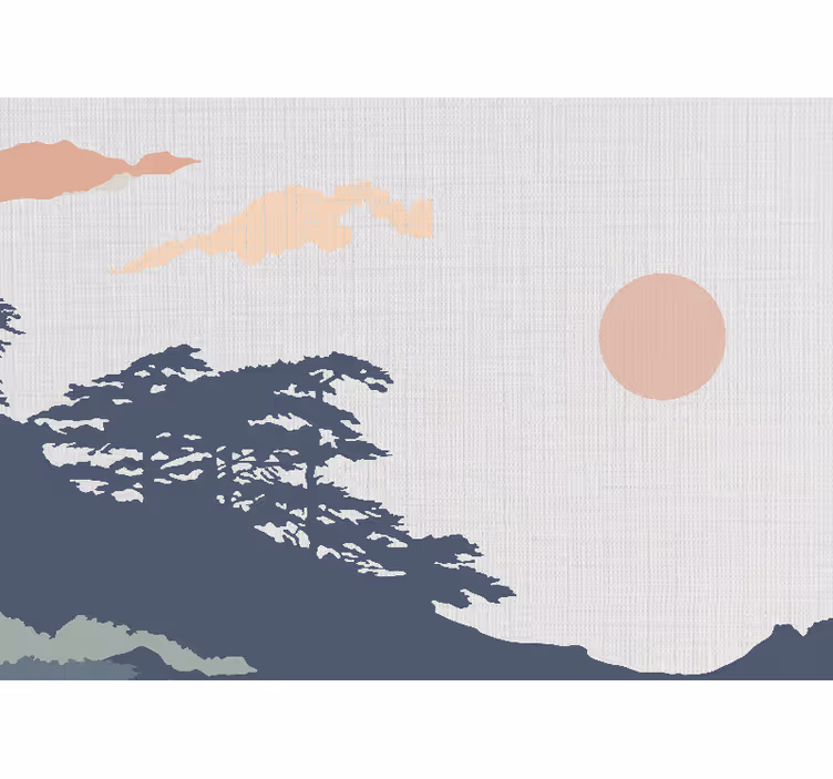 Nature wall mural serene landscape view - TenStickers