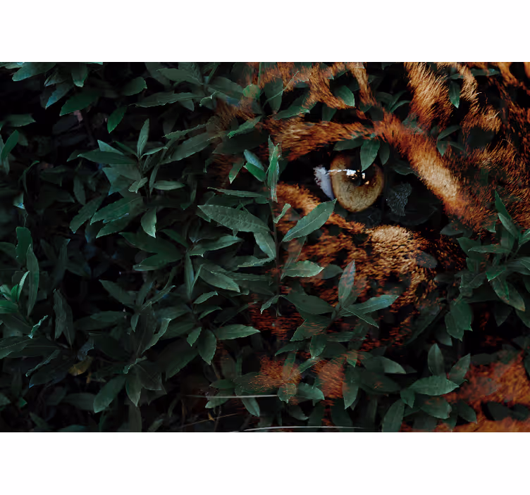 Leopard among foliage animal wall mural - TenStickers