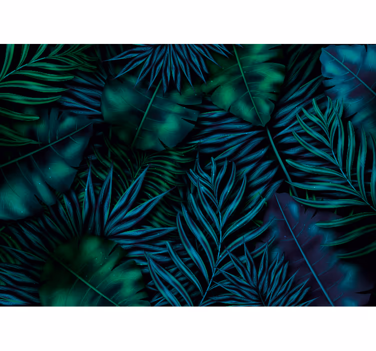 Nature wall mural exotic foliage design - TenStickers