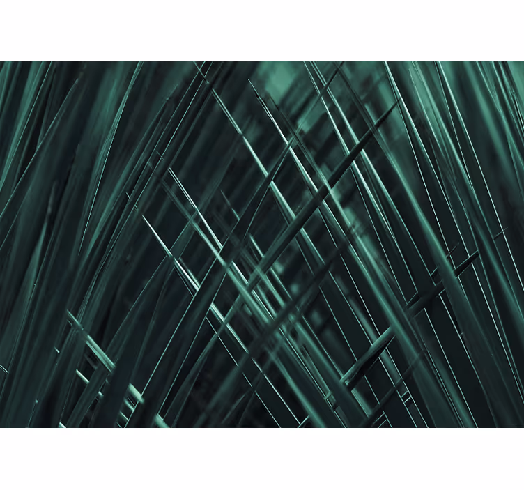Nature wall mural textured green strands - TenStickers