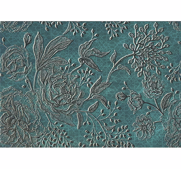 Flower wall mural intricate floral pattern - TenStickers