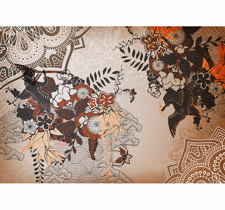 Mandala wall mural floral pattern design - TenStickers